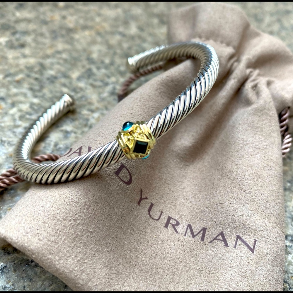 David Yurman 5mm Silver 14kGold Renaissance Bangle